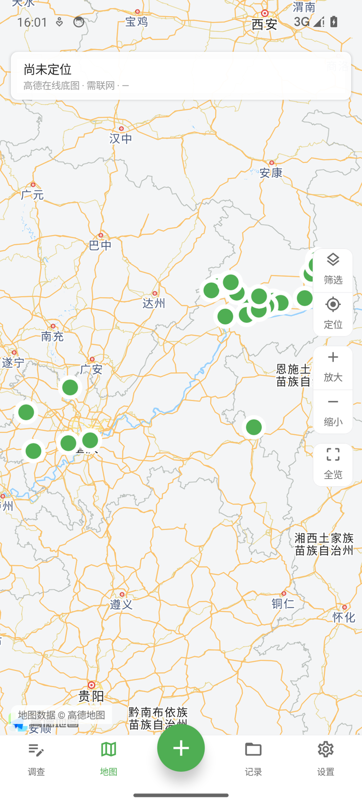 高德在线地图与点位分布